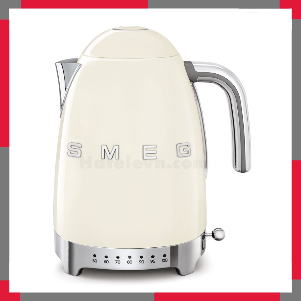 Ấm đun siêu tốc có nhiệt độ hiệu Smeg model KLF04CREU màu kem