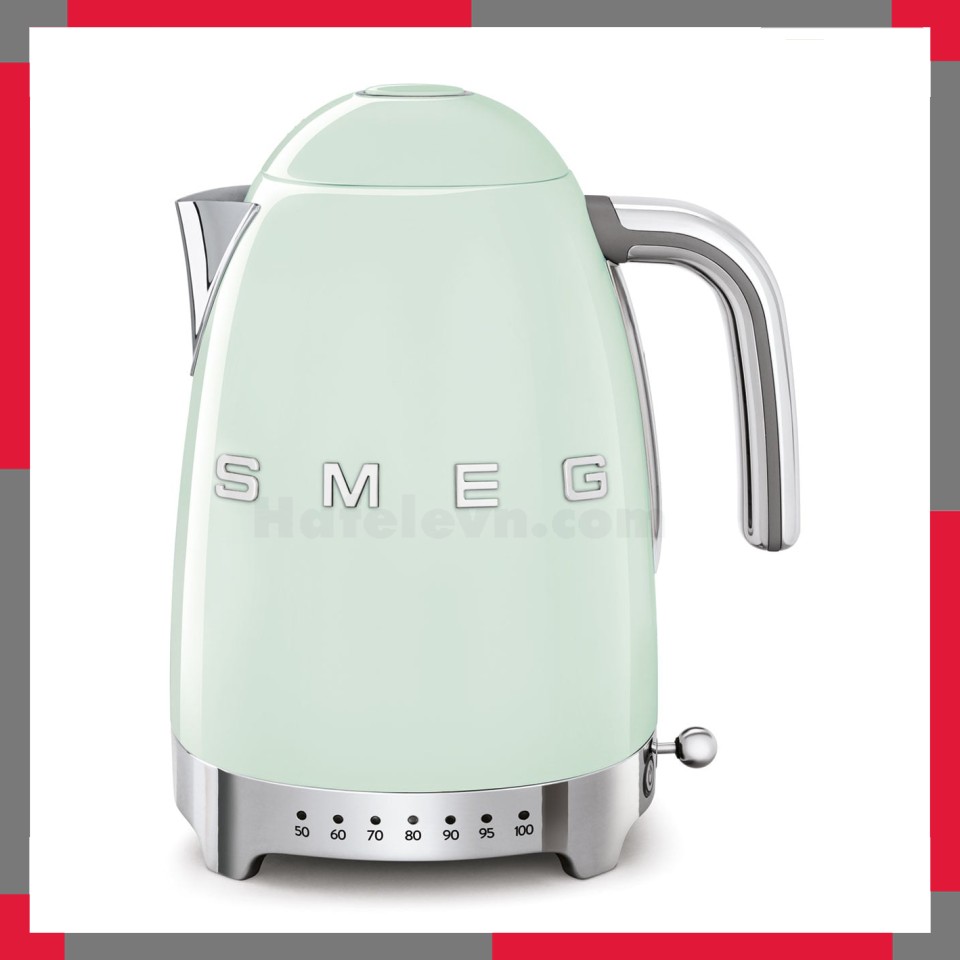 Ấm đun siêu tốc có nhiệt độ hiệu Smeg model KLF04PGEU màu xanh mint