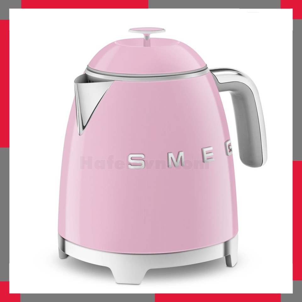 Ấm đun siêu tốc mini hiệu Smeg model KLF05PKEU màu hồng