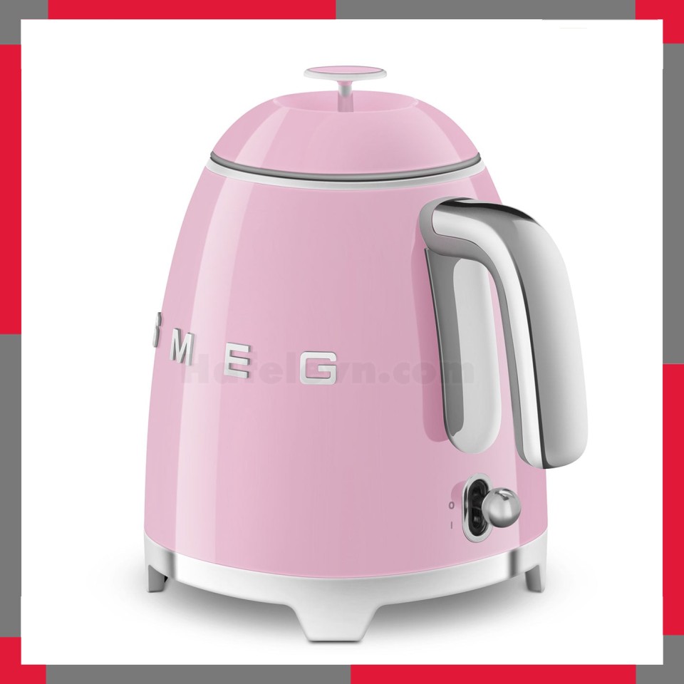 Ấm đun siêu tốc mini hiệu Smeg model KLF05PKEU màu hồng
