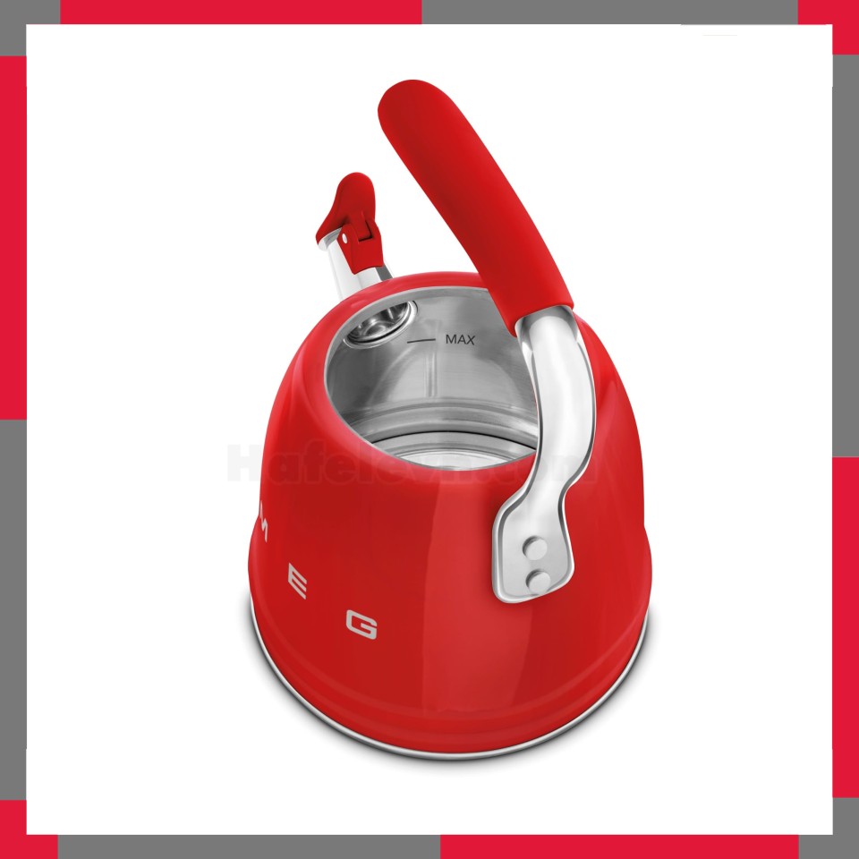 Ấm đun từ thổi sáo hiệu Smeg model WKF01RDEU, màu đỏ