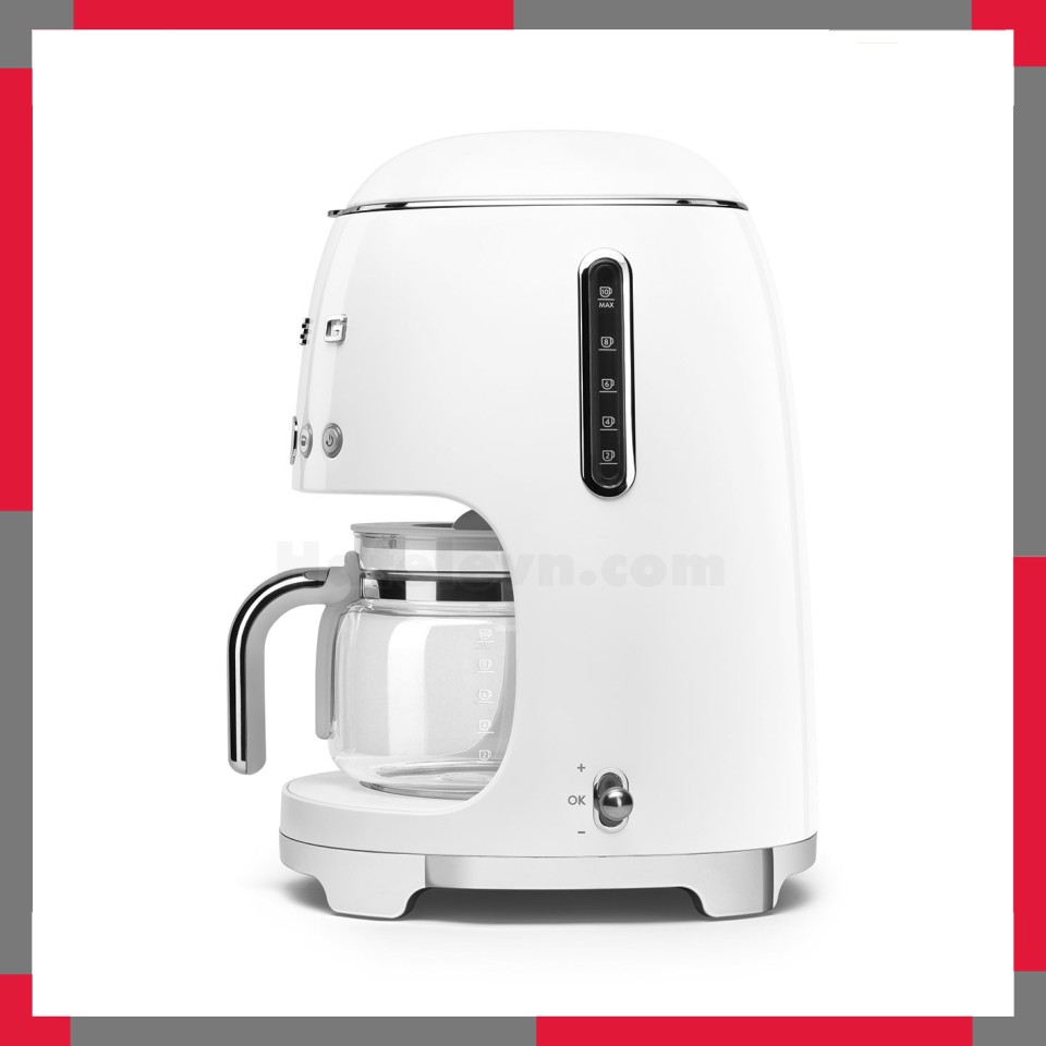 Ấm pha cà phê Smeg 50's Style DCF02WH