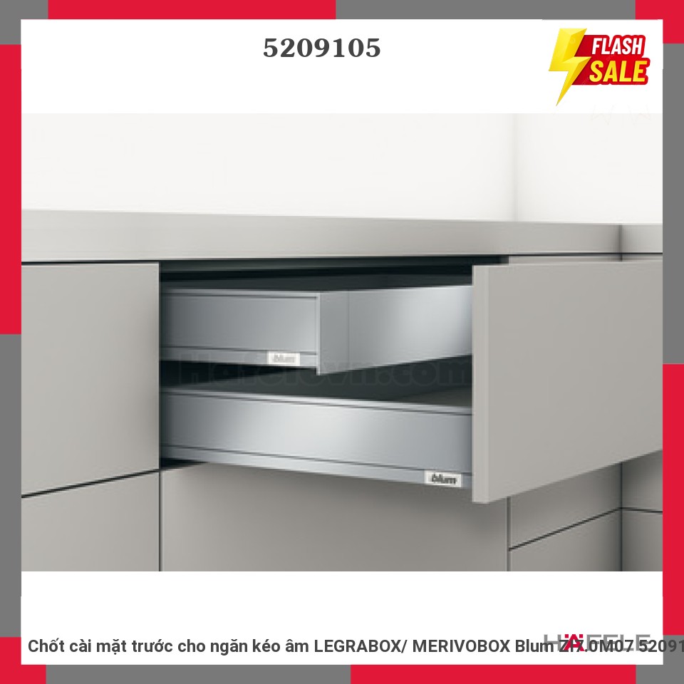 Chốt cài mặt trước cho ngăn kéo âm LEGRABOX/ MERIVOBOX Blum ZI7.0M07 5209105