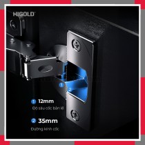 Bản lề giảm chấn góc nhỏ lắp nhanh Series G HiGold 813439