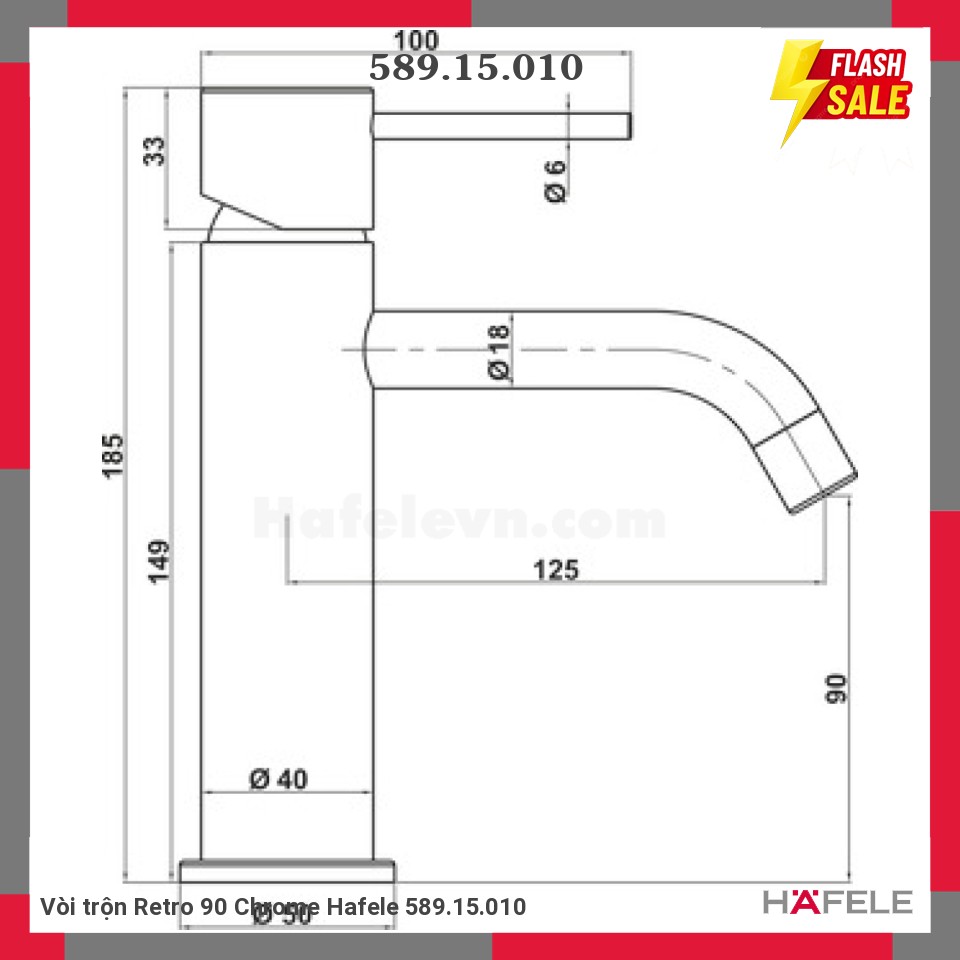Basin mixer CP 90 Hafele 589.15.010