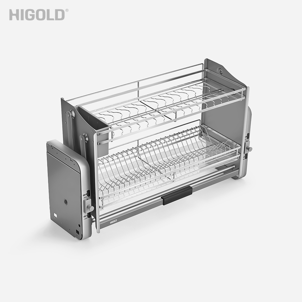 GIÁ BÁT ĐĨA NÂNG HẠ - GỒM HỘP ĐỰNG ĐŨA THÌA HiGold 401331