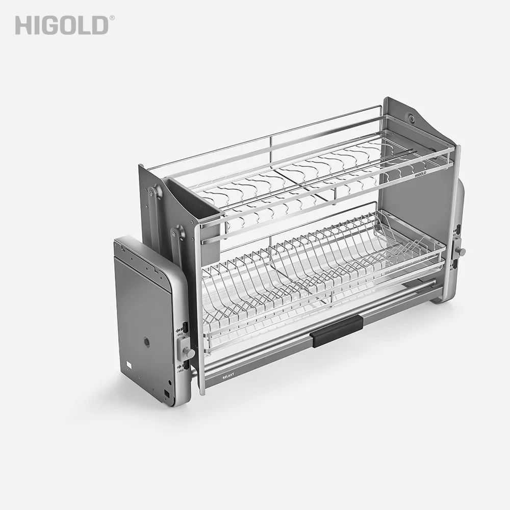 GIÁ BÁT ĐĨA NÂNG HẠ - GỒM HỘP ĐỰNG ĐŨA THÌA HiGold 401331