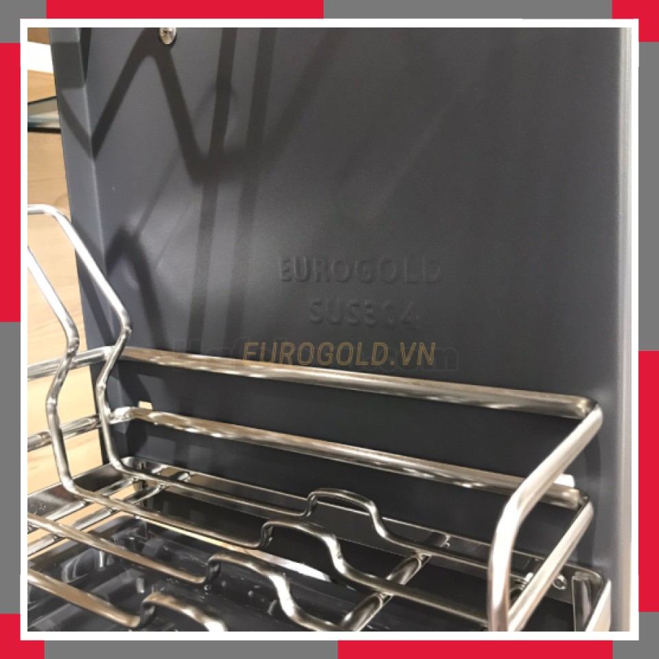 Giá Bát đĩa Nâng Hạ Inox 304 Nan Oval EuroGold EPV9060Pro