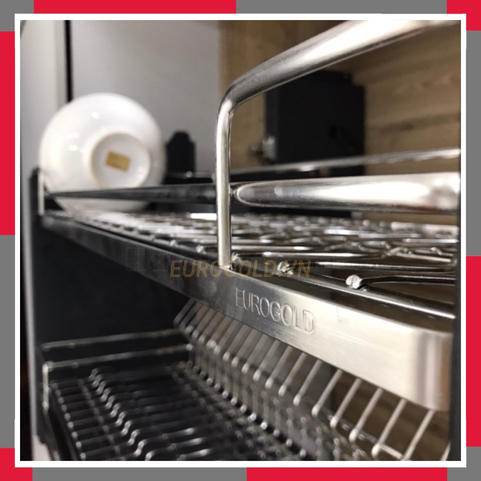 Giá Bát đĩa Nâng Hạ Inox 304 Nan Oval EuroGold EPV9060Pro