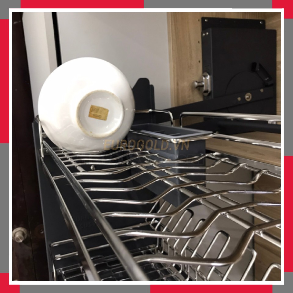 Giá Bát đĩa Nâng Hạ Inox 304 Nan Oval EuroGold EPV9060Pro