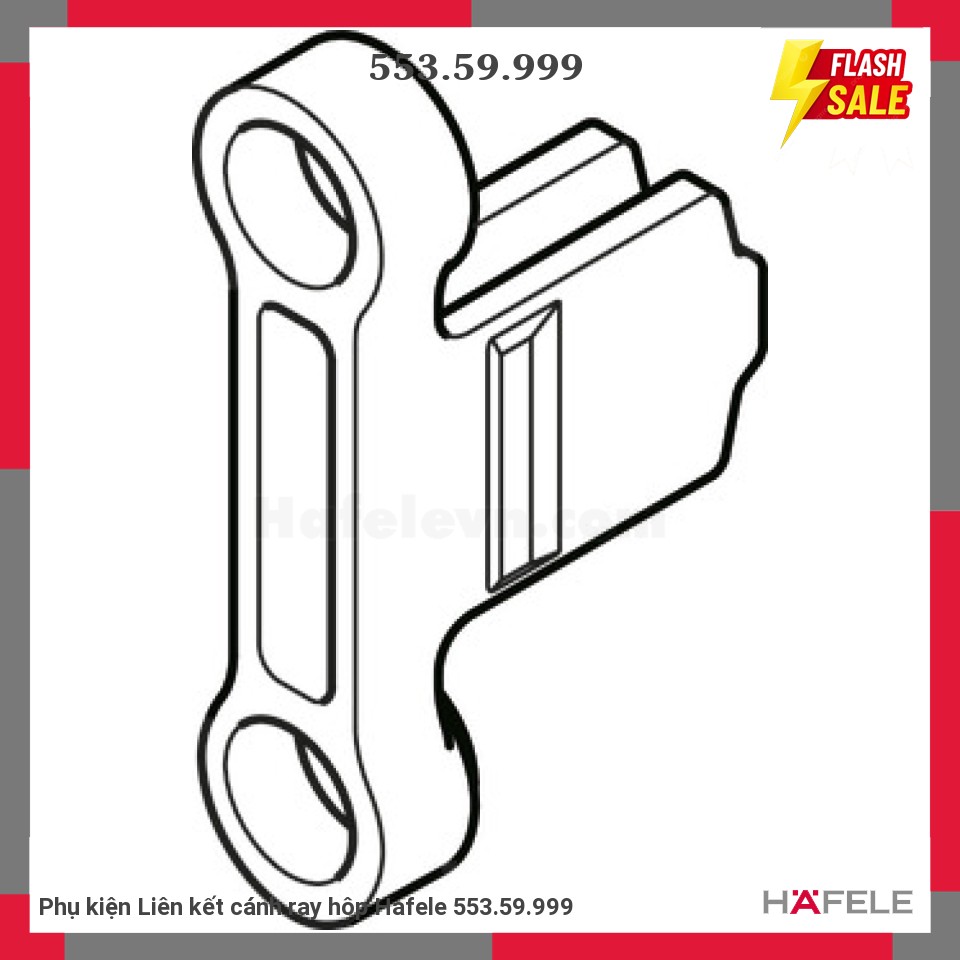 Phụ kiện Liên kết cánh ray hộp Hafele 553.59.999