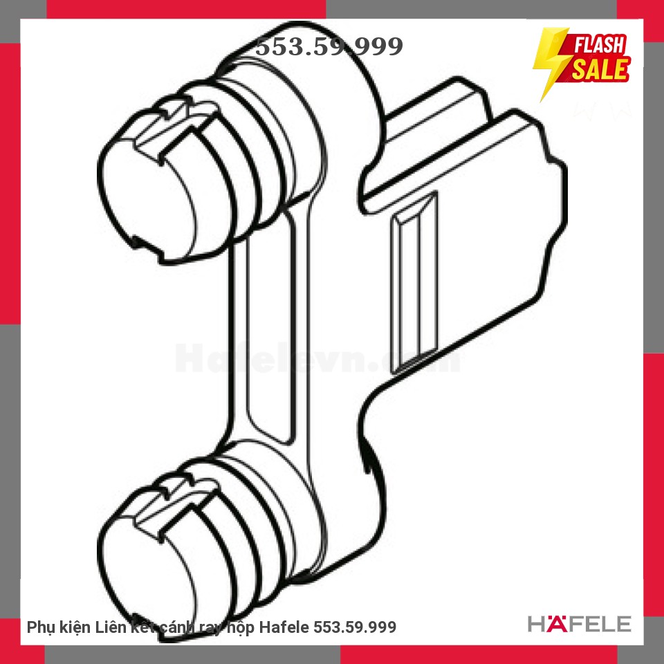 Phụ kiện Liên kết cánh ray hộp Hafele 553.59.999
