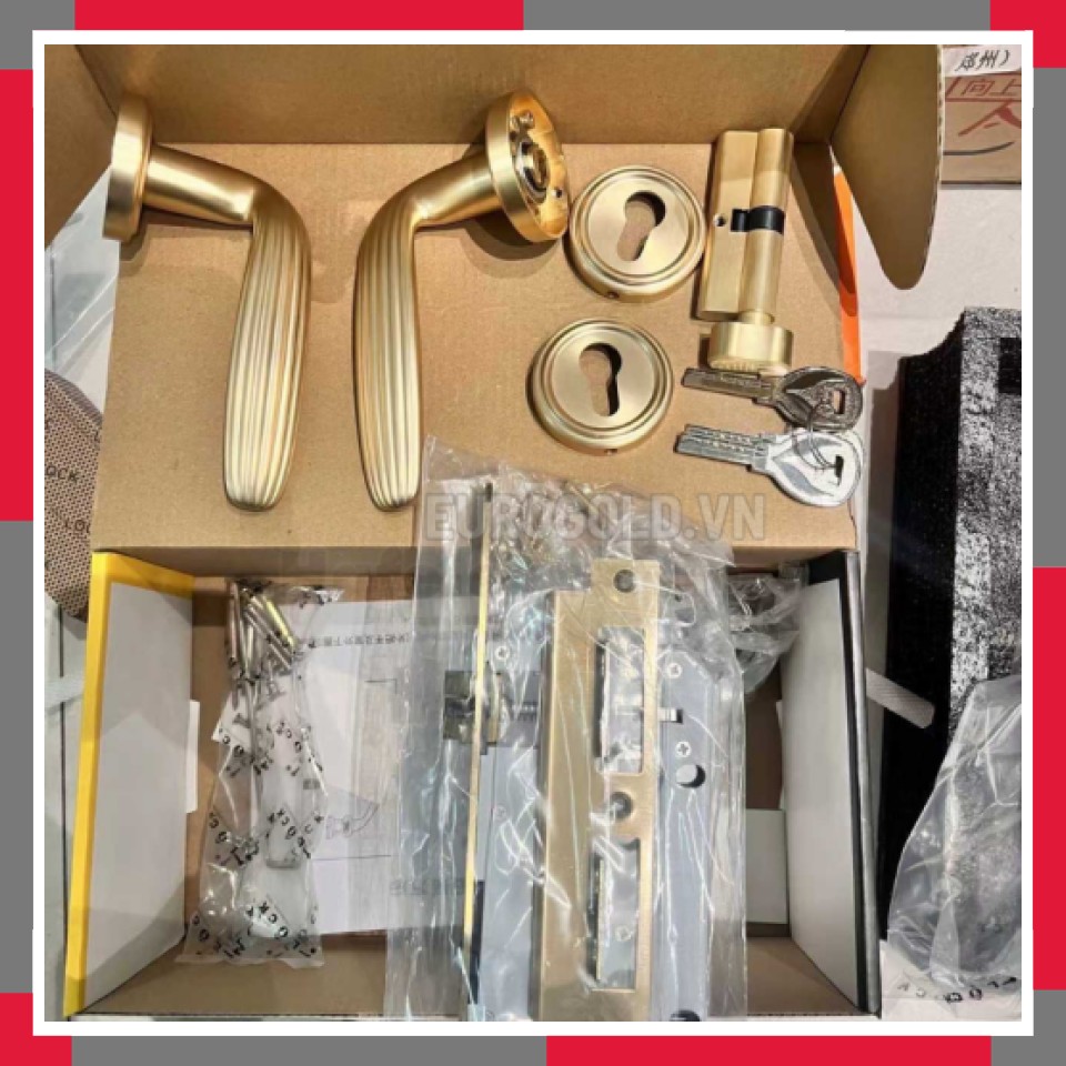 Khóa Cửa Phân Thể, Khóa Cửa đi Thông Phòng Hợp Kim Cao Cấp EuroGold BH72F356