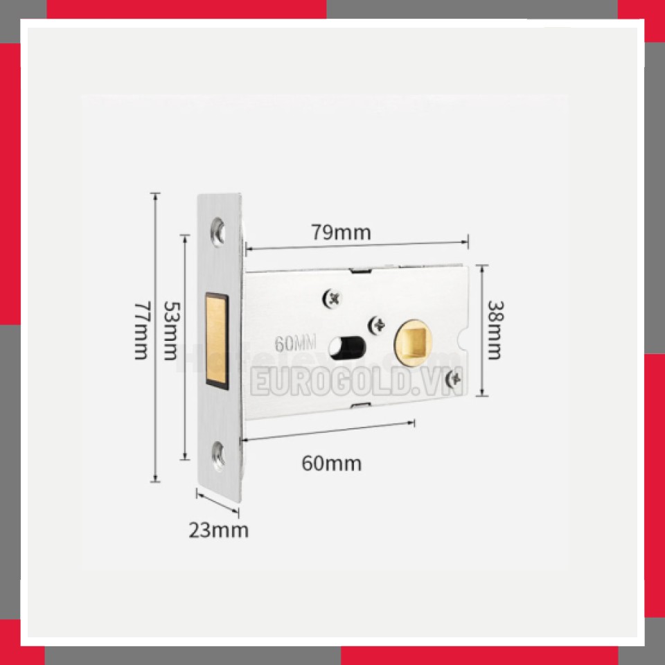 Khóa Cửa Phân Thể, Khóa Cửa đi Thông Phòng Hợp Kim Cao Cấp EuroGold BHG07