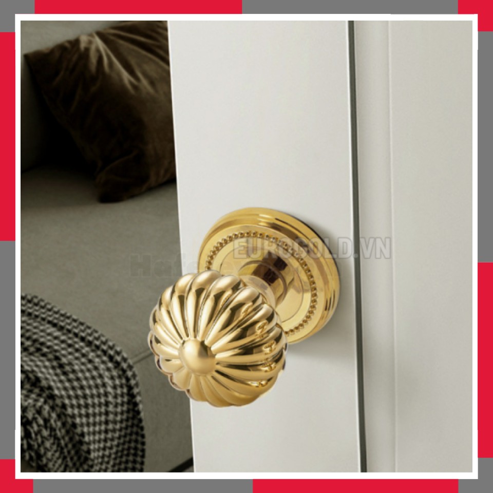 Khóa Cửa Phân Thể, Khóa Cửa đi Thông Phòng Hợp Kim Cao Cấp Mạ Pvd Vàng Bóng EuroGold BR5-153