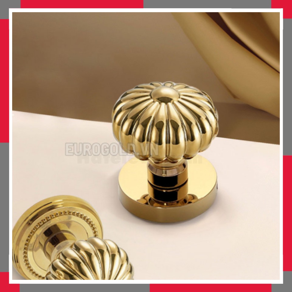 Khóa Cửa Phân Thể, Khóa Cửa đi Thông Phòng Hợp Kim Cao Cấp Mạ Pvd Vàng Bóng EuroGold BR5-153