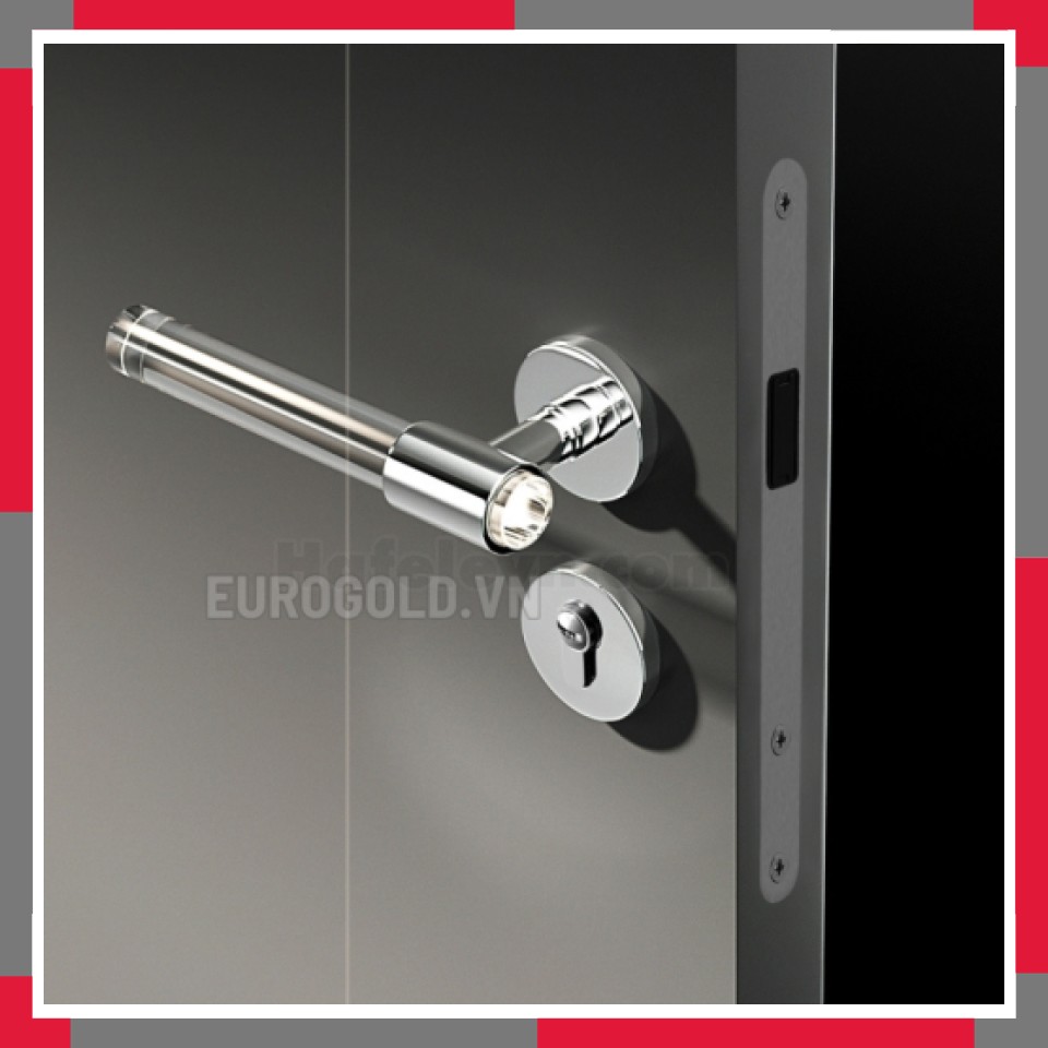 Khóa Cửa Phân Thể, Khóa Cửa đi Thông Phòng Hợp Kim + Tay Cầm Mica Cao Cấp EuroGold BH72F331