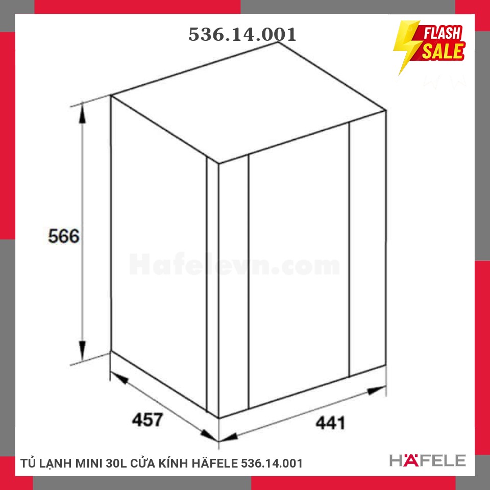 TỦ LẠNH MINI 30L CỬA KÍNH HÄFELE 536.14.001