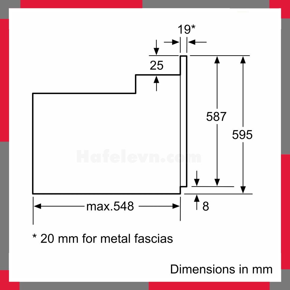 Lò nướng âm tủ Bosch HBF011BA1T Serie 2
