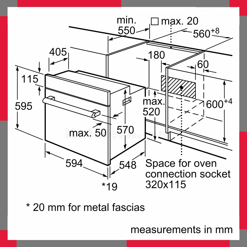 Lò nướng âm tủ Bosch HBF011BA1T Serie 2