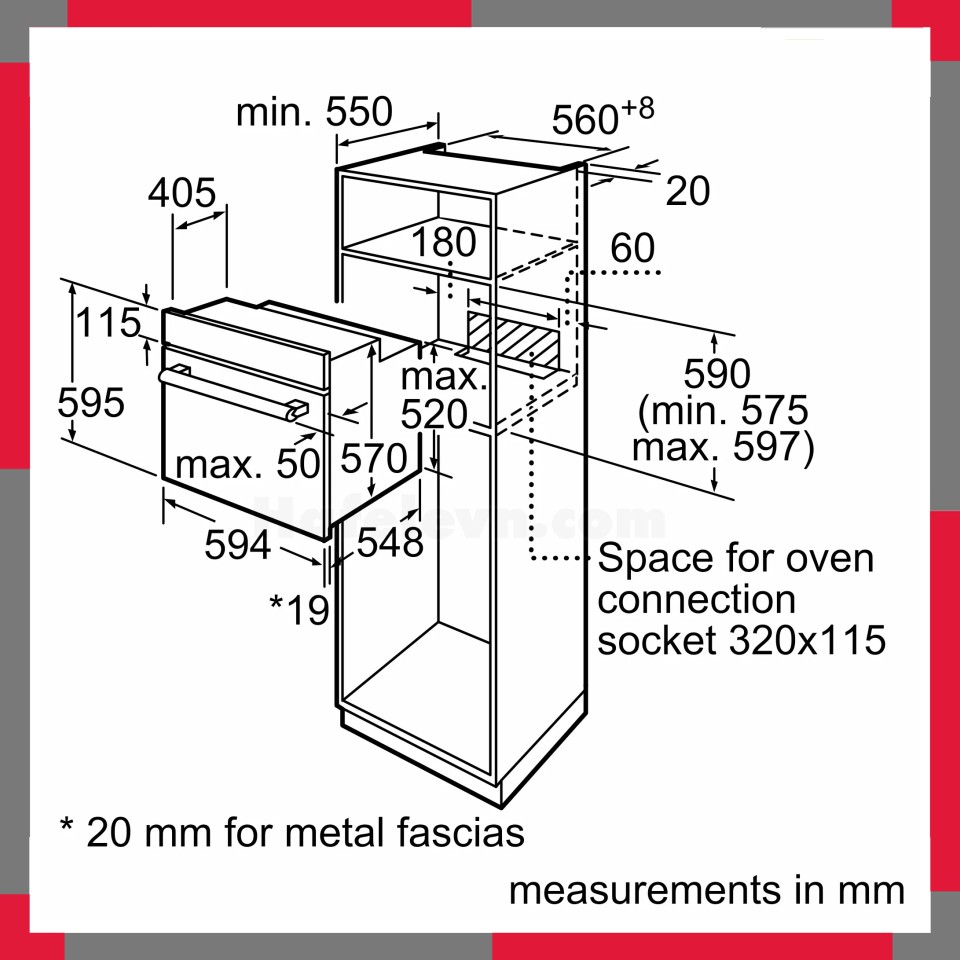 Lò nướng âm tủ Bosch HBF011BA1T Serie 2