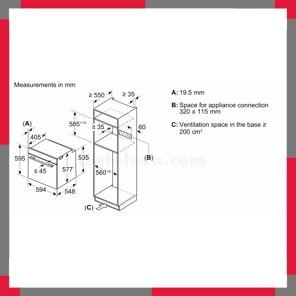Lò nướng âm tủ Bosch HMG778NB1 Serie 8