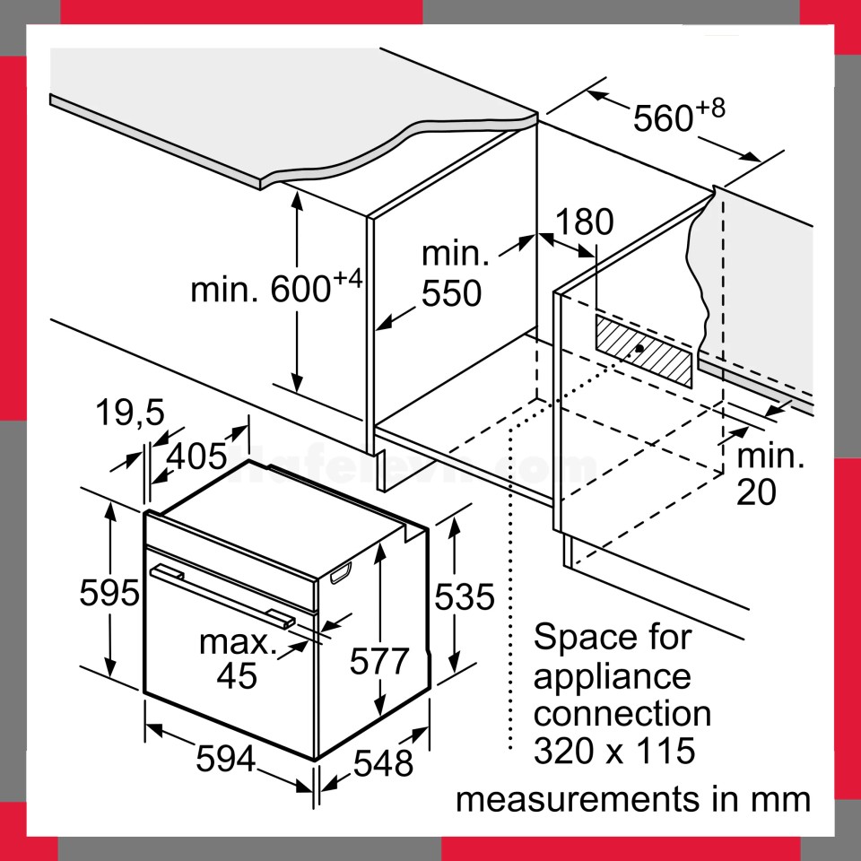 Lò nướng âm tủ Bosch HNG978QB1 Serie 8