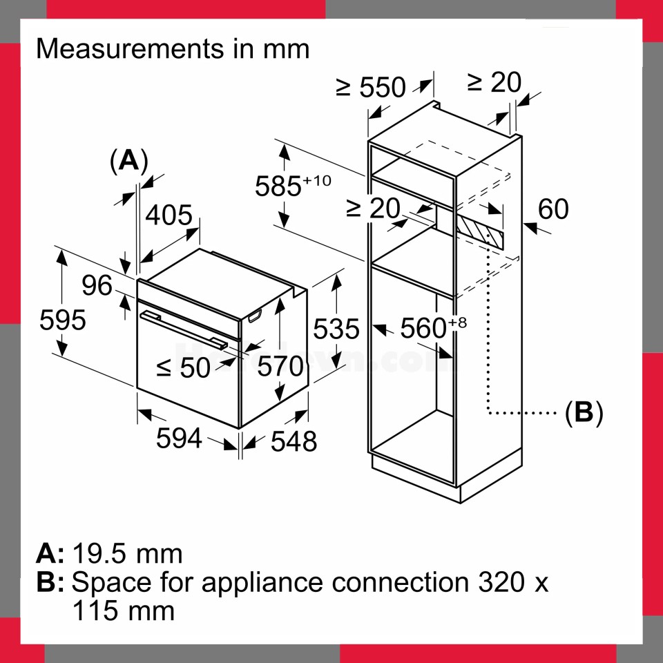 Lò nướng âm tủ Bosch HQA534BB3B Serie 4