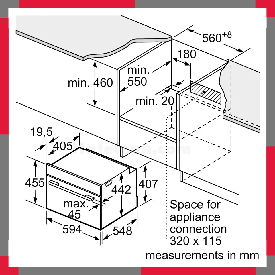 Lò nướng nhỏ gọn Bosch CMG978NB1 Serie 8