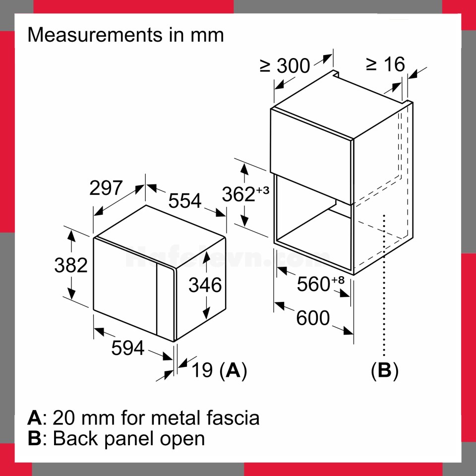 Lò vi sóng âm tủ Bosch BFL524MB2 Serie 4
