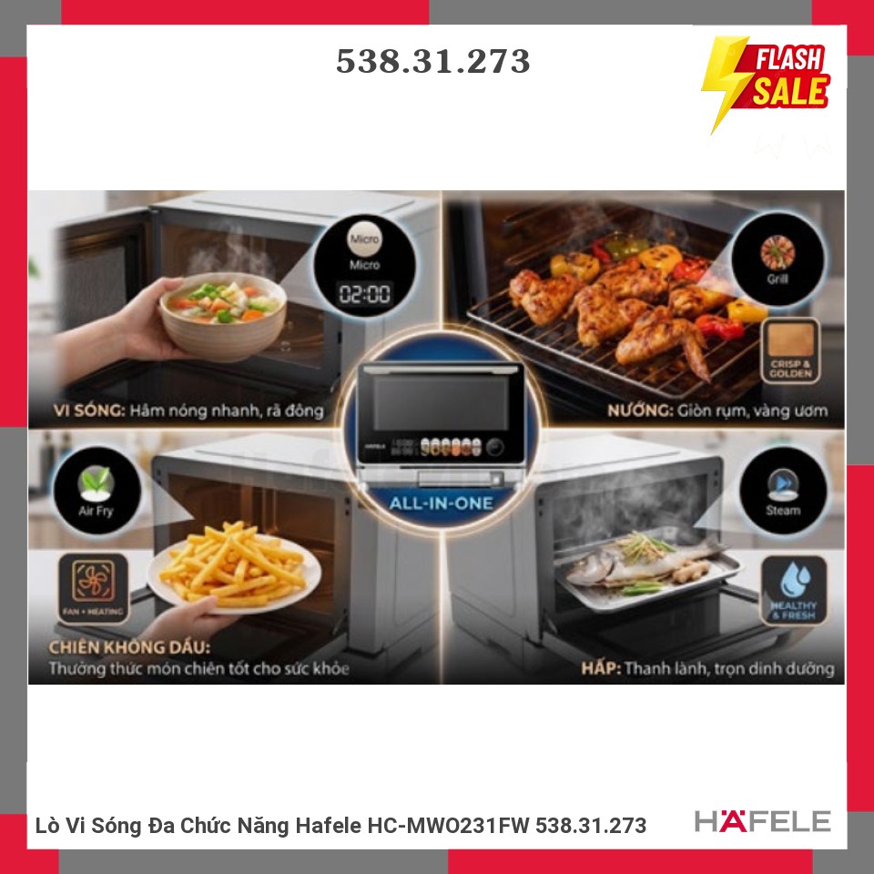 Lò Vi Sóng Đa Chức Năng Hafele HC-MWO231FW 538.31.273