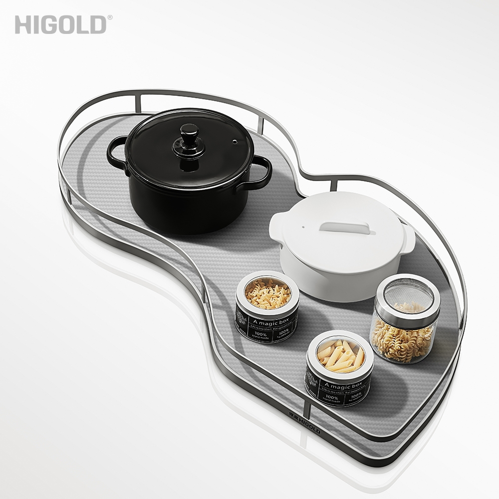 MÂM XOAY GÓC HÌNH LÁ NAN DẸT DIAMOND HiGold 101072