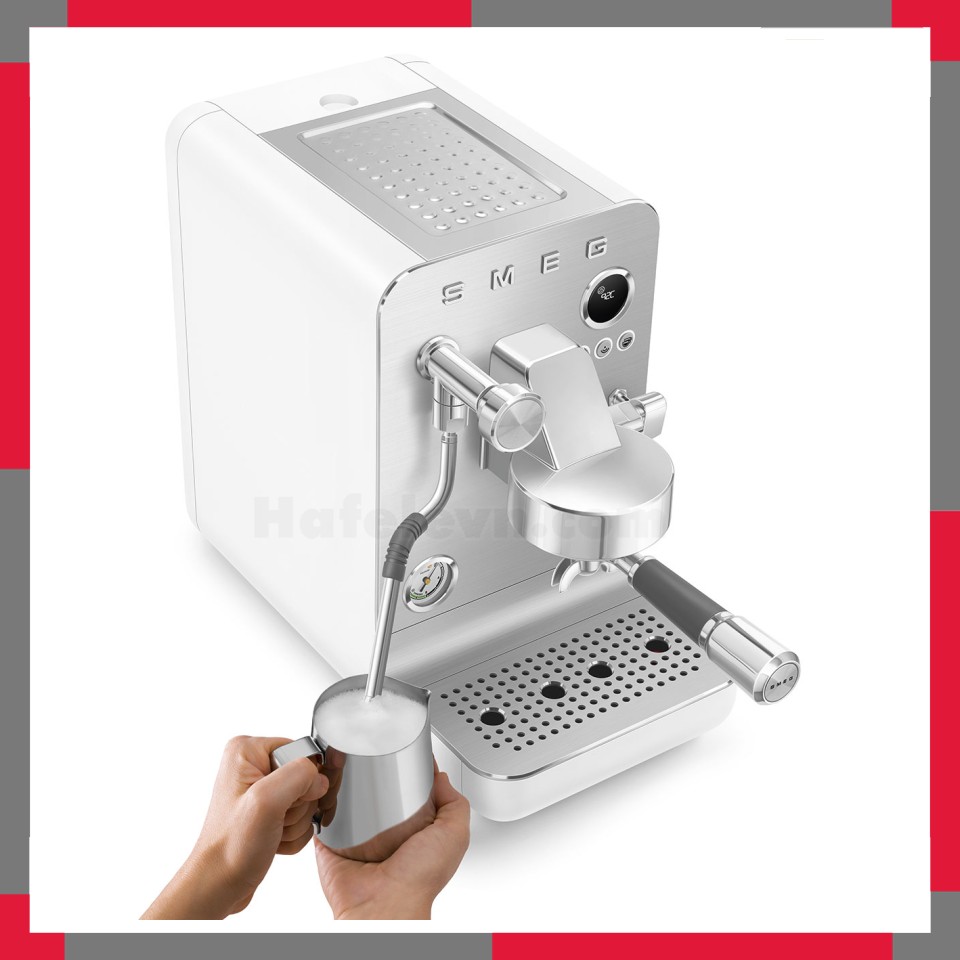 Máy pha cà phê chuyên nghiệp mini Smeg Collezione EMC02WHMEU
