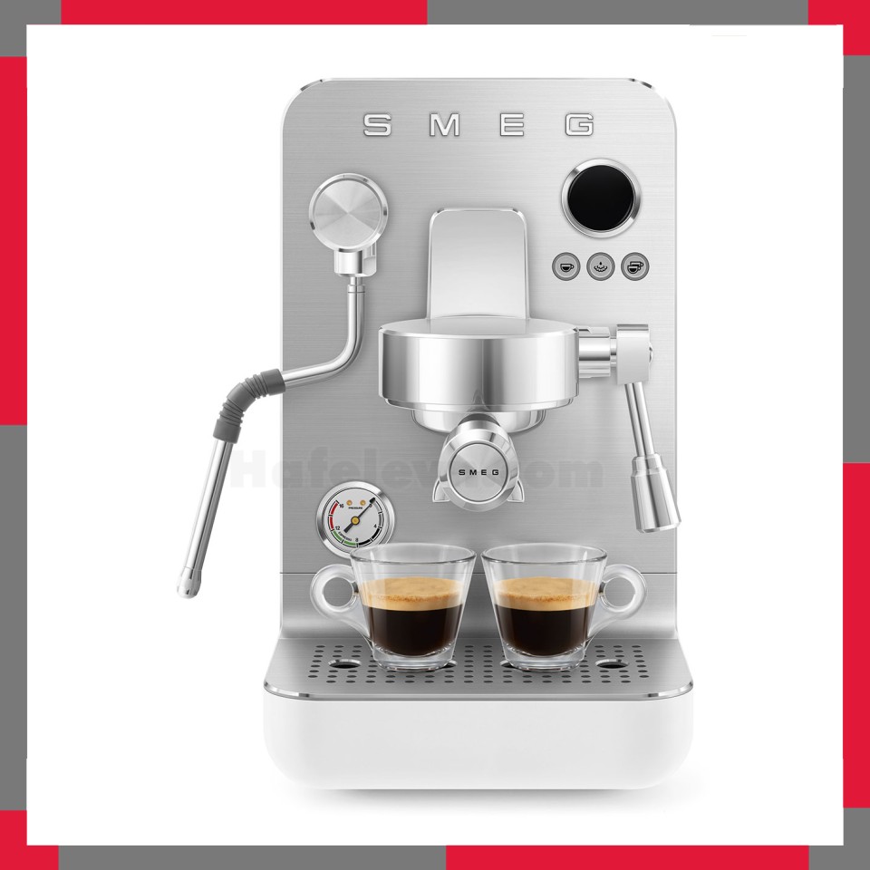Máy pha cà phê chuyên nghiệp mini Smeg Collezione EMC02WHMEU