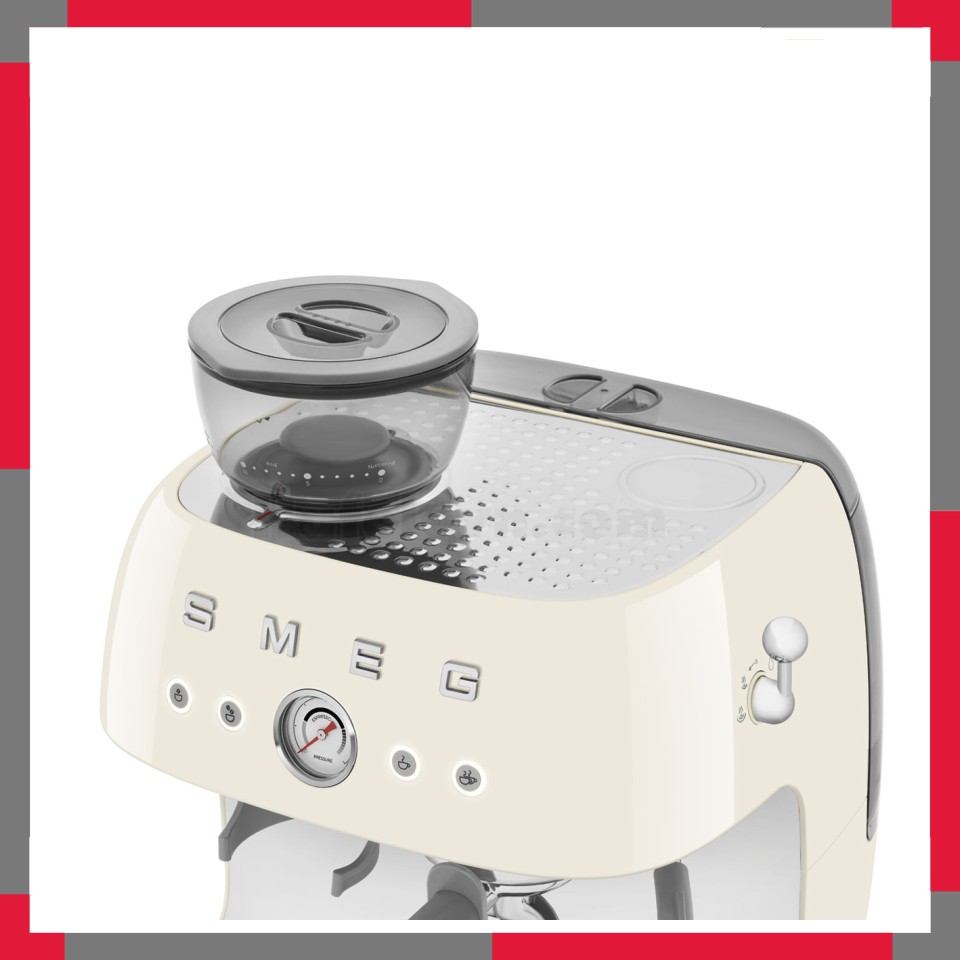Máy pha cà phê có tích hợp máy xay Smeg 50's Style Aesthetic EGF03CR