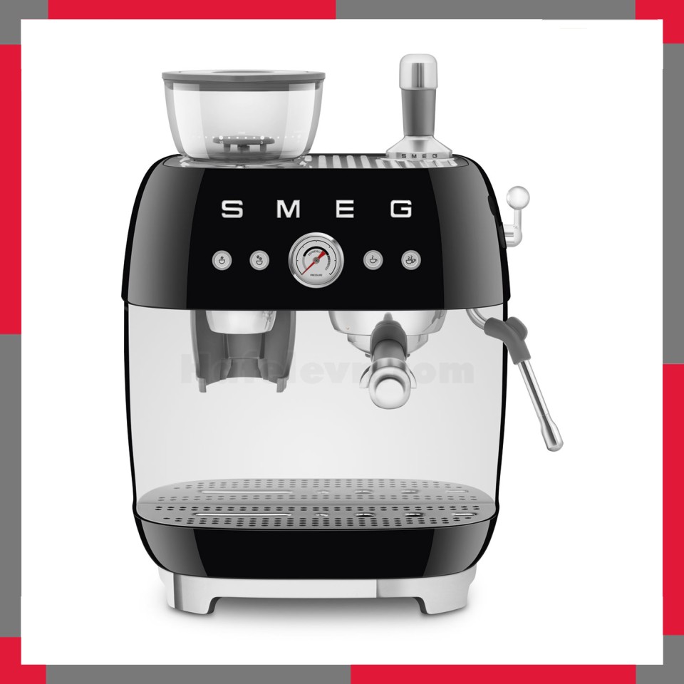 Máy pha cà phê có tích hợp máy xay Smeg 50's Style EGF03BL