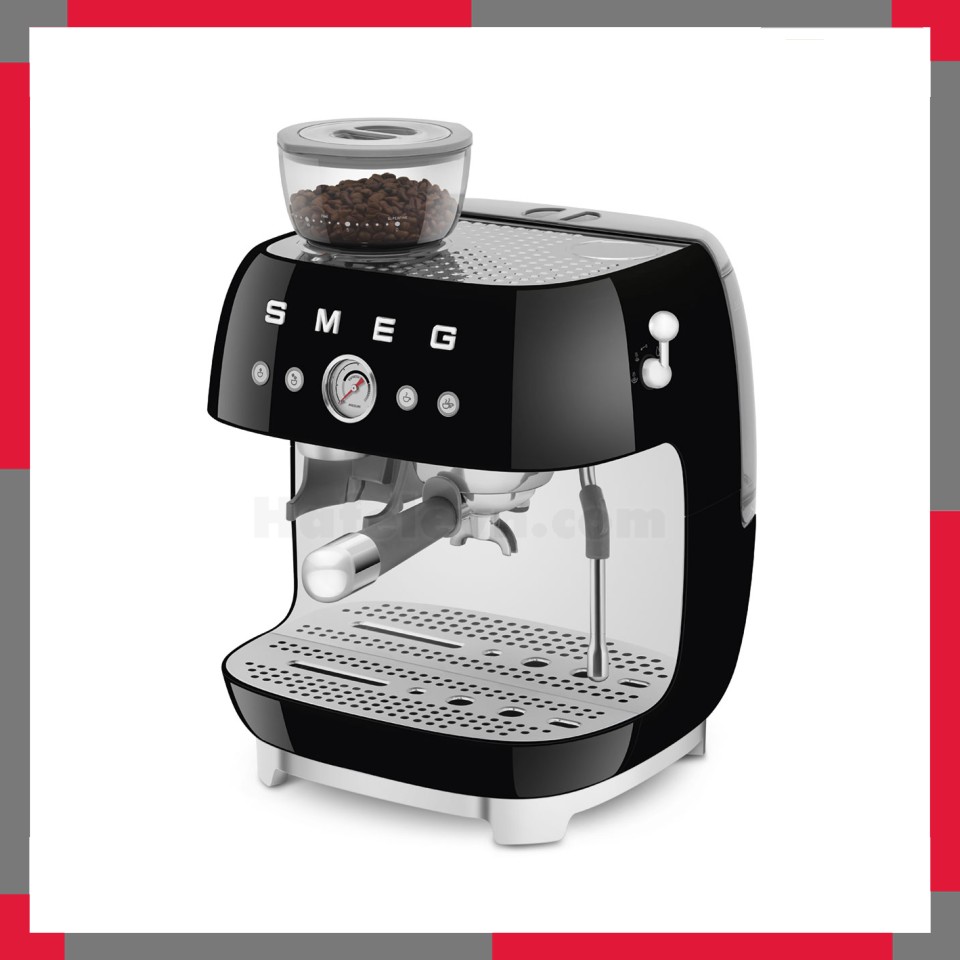 Máy pha cà phê có tích hợp máy xay Smeg 50's Style EGF03BL