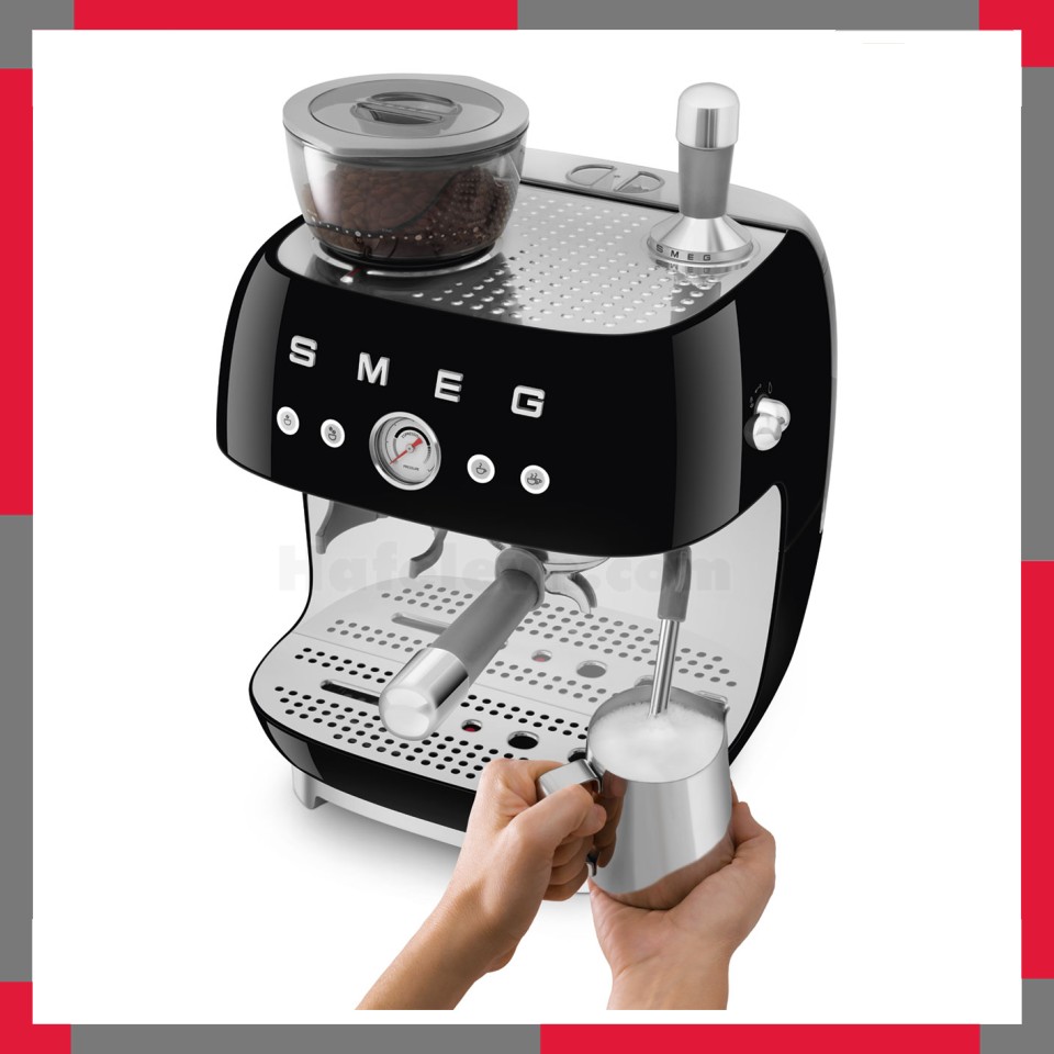 Máy pha cà phê có tích hợp máy xay Smeg 50's Style EGF03BL
