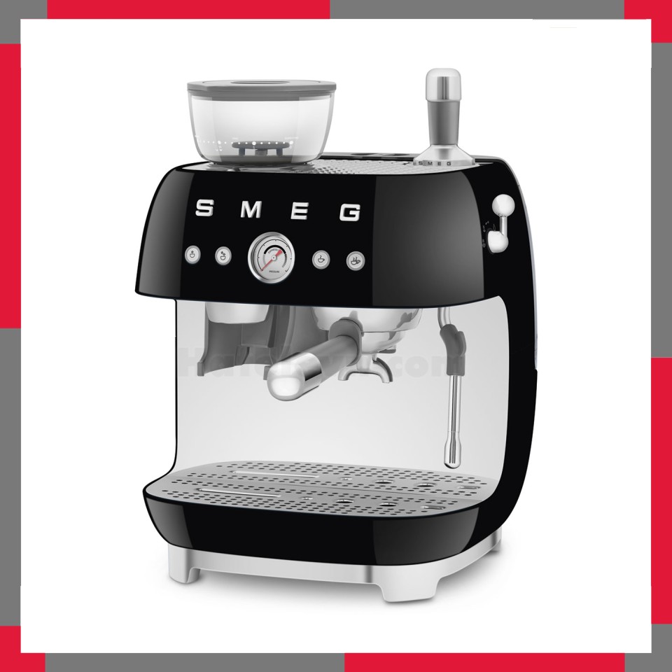 Máy pha cà phê có tích hợp máy xay Smeg 50's Style EGF03BL