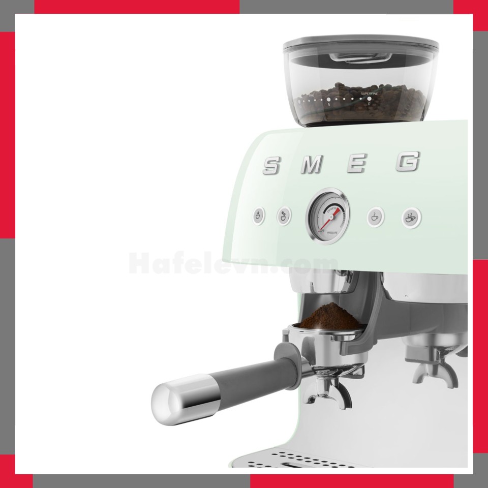 Máy pha cà phê có tích hợp máy xay Smeg 50's Style EGF03PG