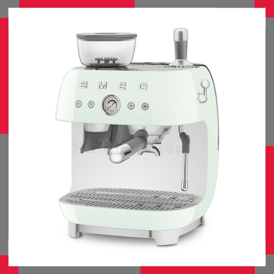 Máy pha cà phê có tích hợp máy xay Smeg 50's Style EGF03PG