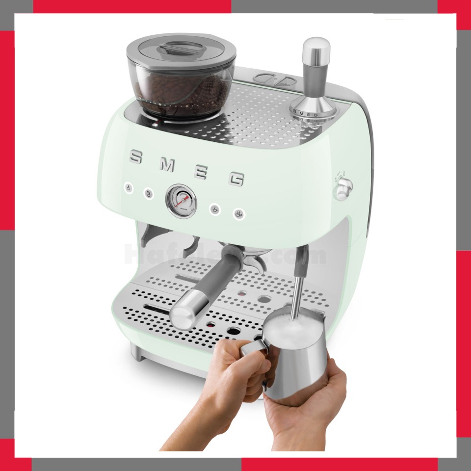 Máy pha cà phê có tích hợp máy xay Smeg 50's Style EGF03PG