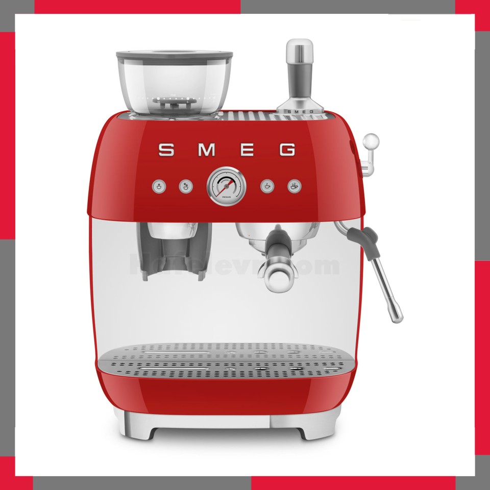 Máy pha cà phê có tích hợp máy xay Smeg 50's Style EGF03RD