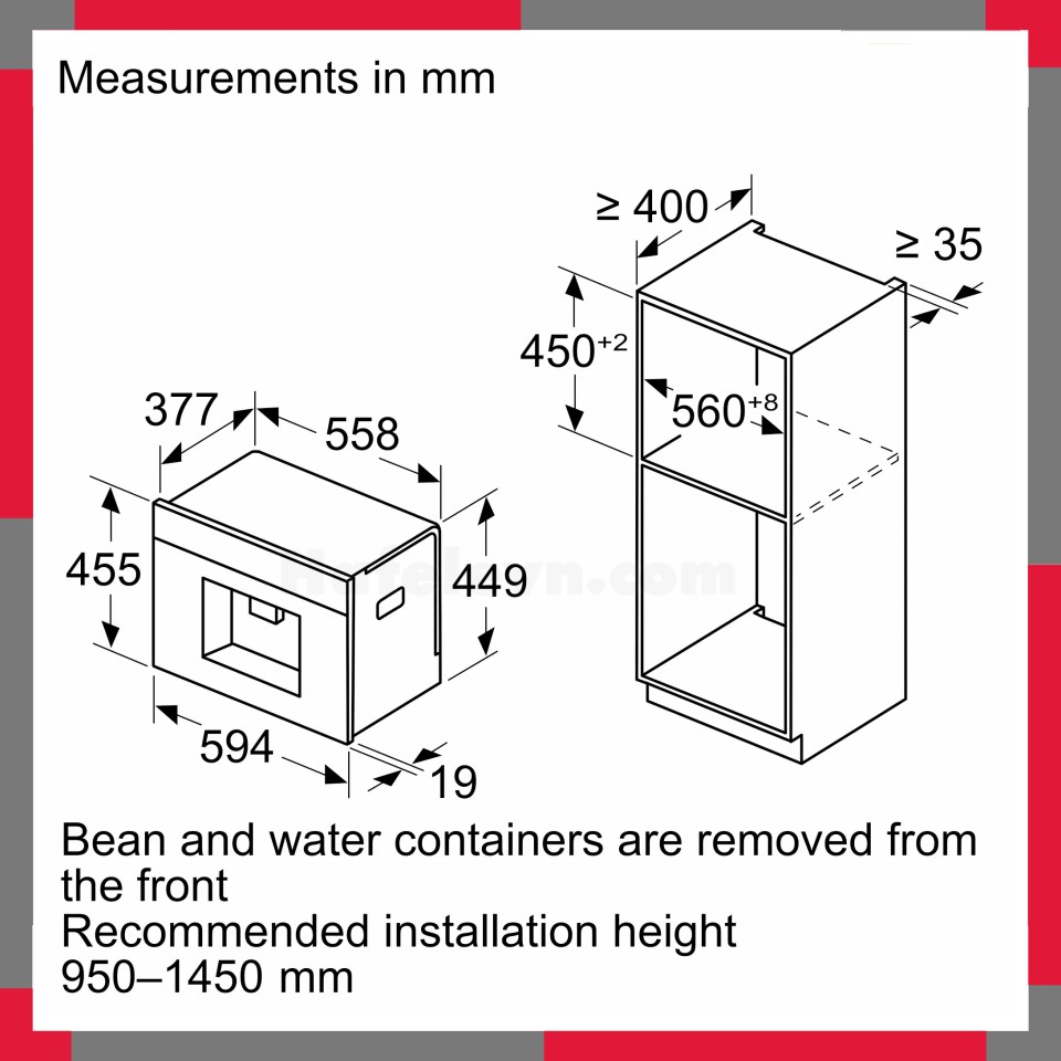 Máy pha cà phê tự động hoàn toàn lắp âm Bosch CTL7181B0 Serie 8