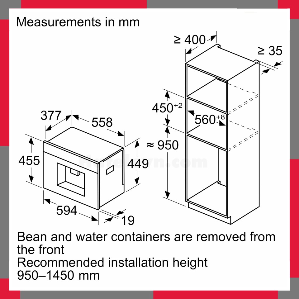 Máy pha cà phê tự động hoàn toàn lắp âm Bosch CTL9181B0 Serie 8