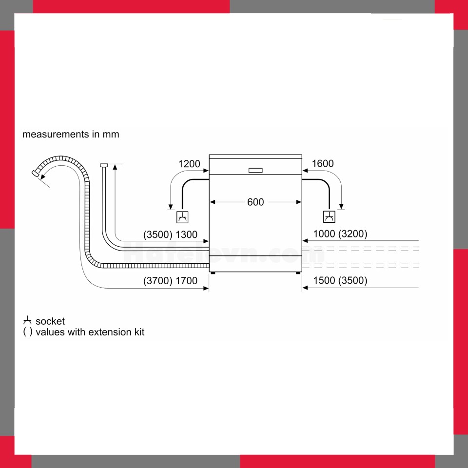 Máy rửa bát độc lập Bosch Bosch SMS25AW01R Serie 2
