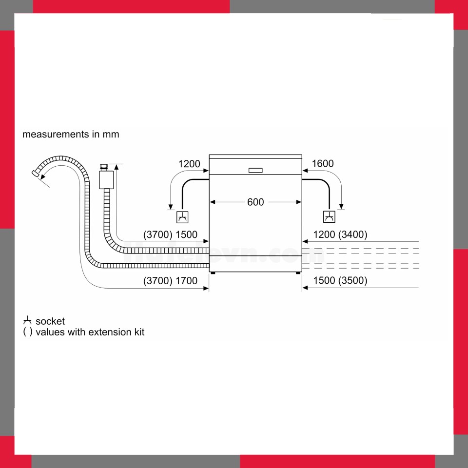 Máy rửa bát độc lập Bosch Bosch SMS4EKI06E Series 4