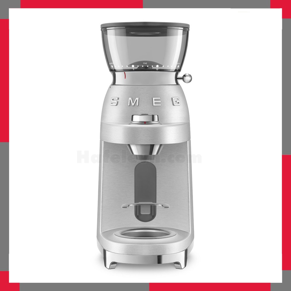 Máy xay cà phê Smeg, model CGF02SSEU, màu thép không gỉ (màu inox)