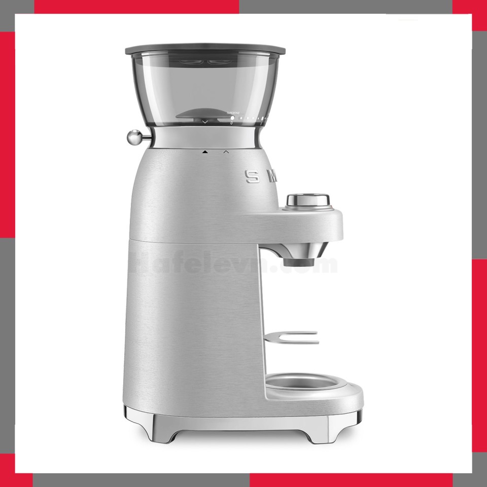 Máy xay cà phê Smeg, model CGF02SSEU, màu thép không gỉ (màu inox)