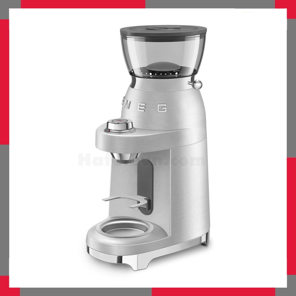 Máy xay cà phê Smeg, model CGF02SSEU, màu thép không gỉ (màu inox)